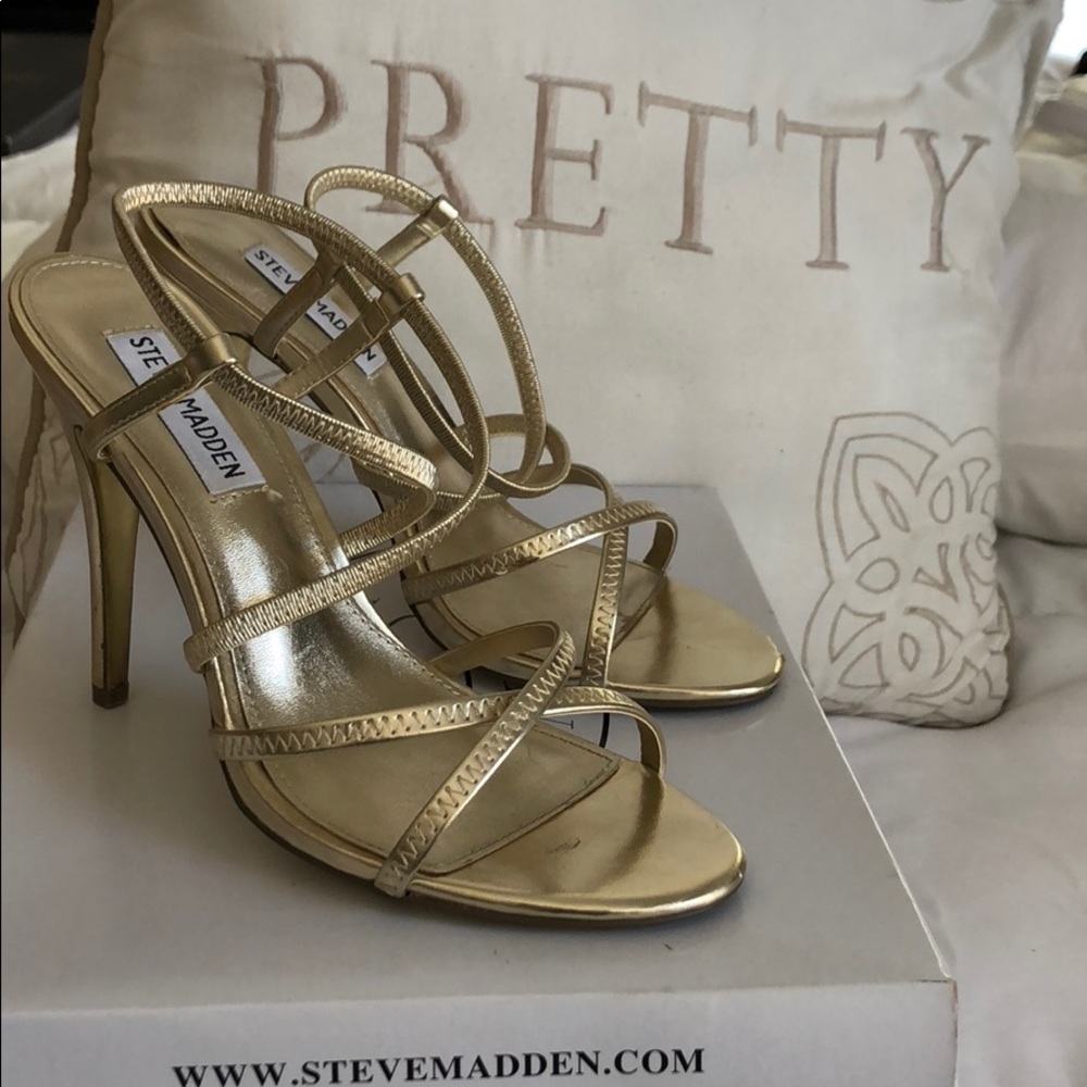 Steve Madden Gold Metal High Heels